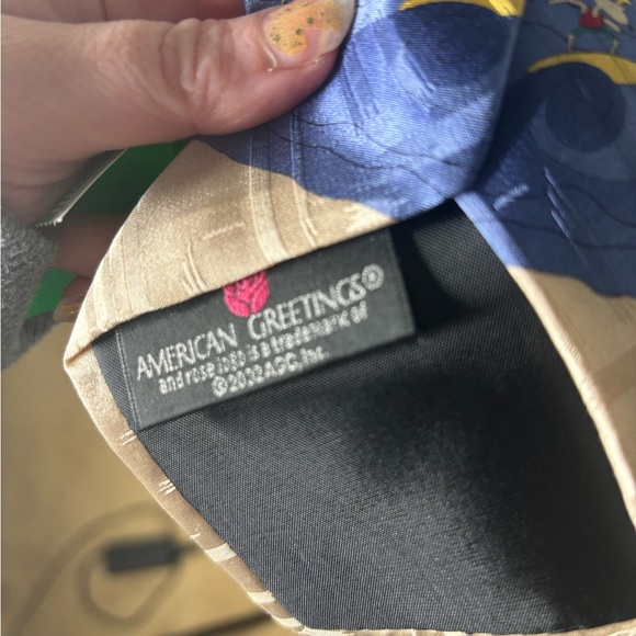 Vintage 2002 100% silk Santa Clause Christmas Santa surf mens suit tie - Picture 4 of 5